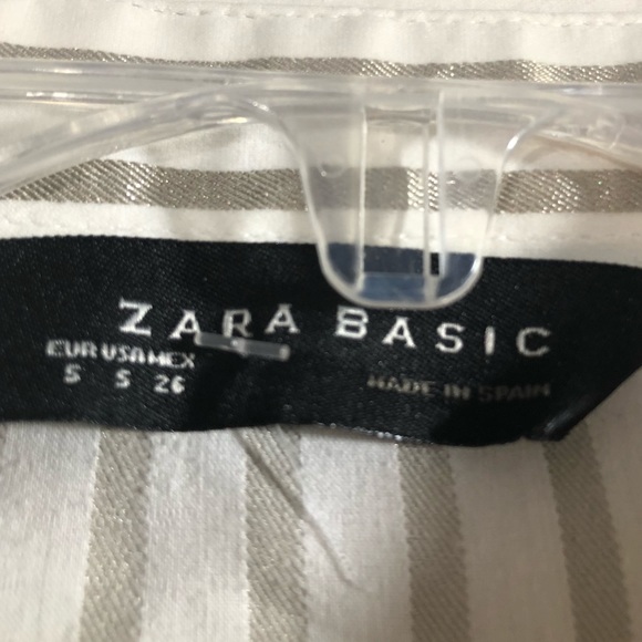 Zara Basic Stripe long sleeve Button down Small - Picture 2 of 3